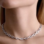 Choker, 18-carat white gold with diamonds