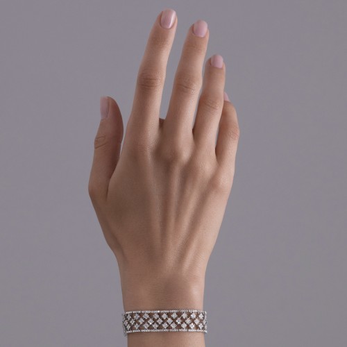 Браслет, Желтое золото 750 пробы с бриллиантами