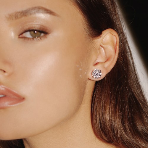 Earrings / Studs, 18-carat white gold with diamonds