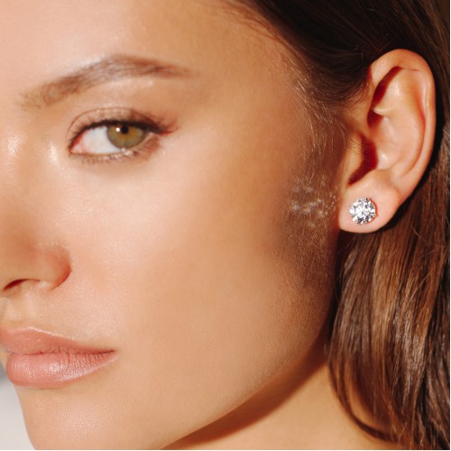 Earrings / Studs, 18-carat white gold with diamonds