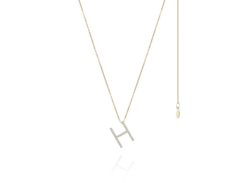 Necklace, 18-carat yellow gold with diamonds