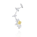 Kaff earring, 18-carat white gold with diamonds