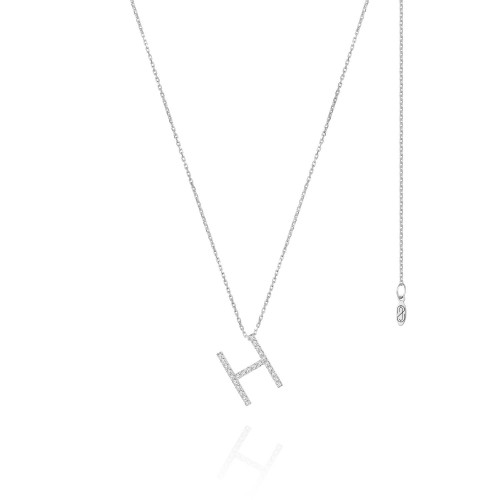 Necklace, 18-carat white gold with diamonds
