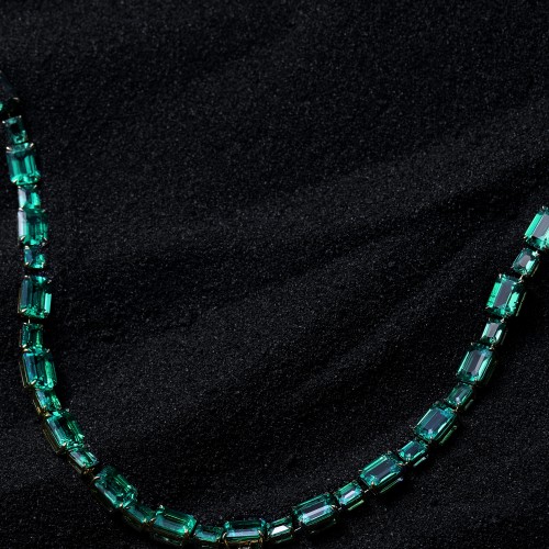 Transformable necklace, 18-carat yellow gold with emeralds Transformable necklace, 18-carat yellow gold with emeralds