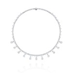 Necklace, 18-carat white gold with diamonds