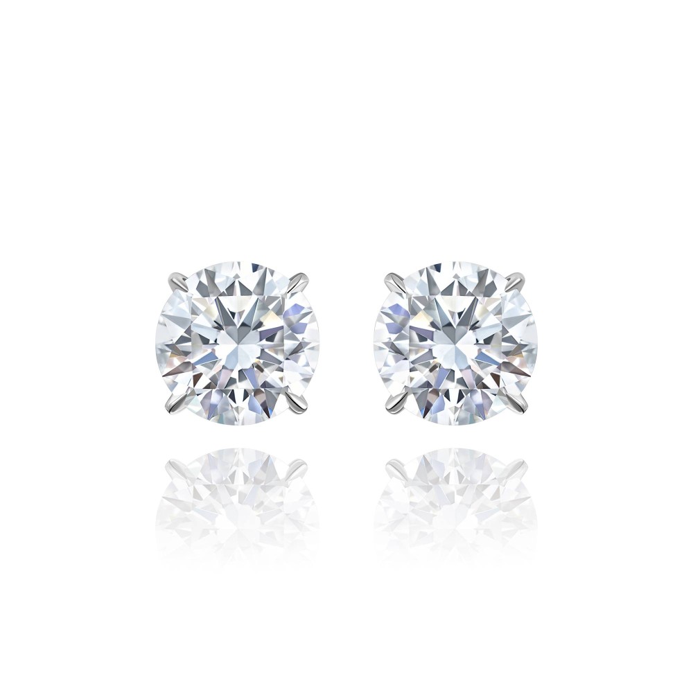Earrings / Studs, 18-carat white gold with diamonds
