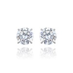 Earrings / Studs, 18-carat white gold with diamonds