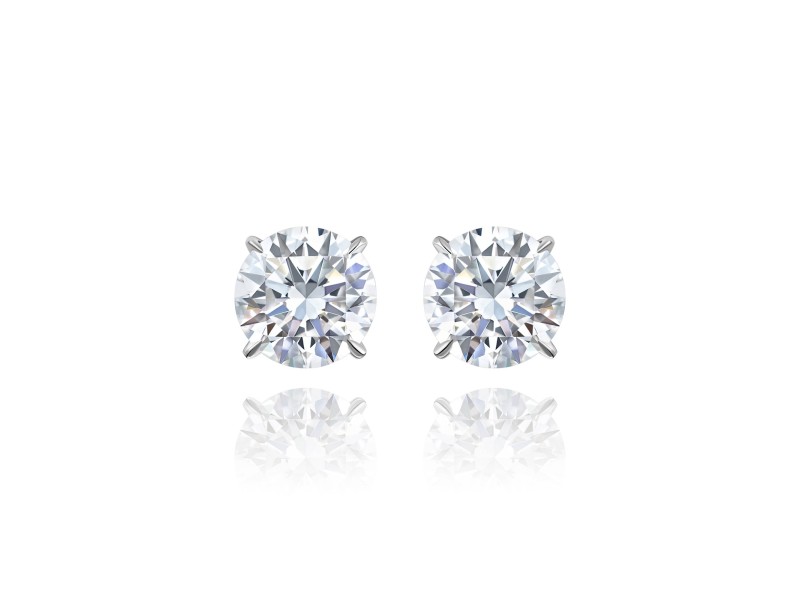 Earrings / Studs, 18-carat white gold with diamonds