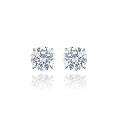 Earrings / Studs, 18-carat white gold with diamonds