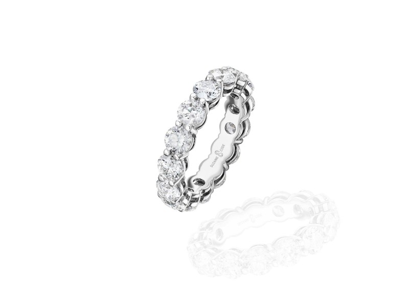 Ring, 18-carat white gold with diamonds