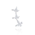 Kaff earring, 18-carat white gold with diamonds