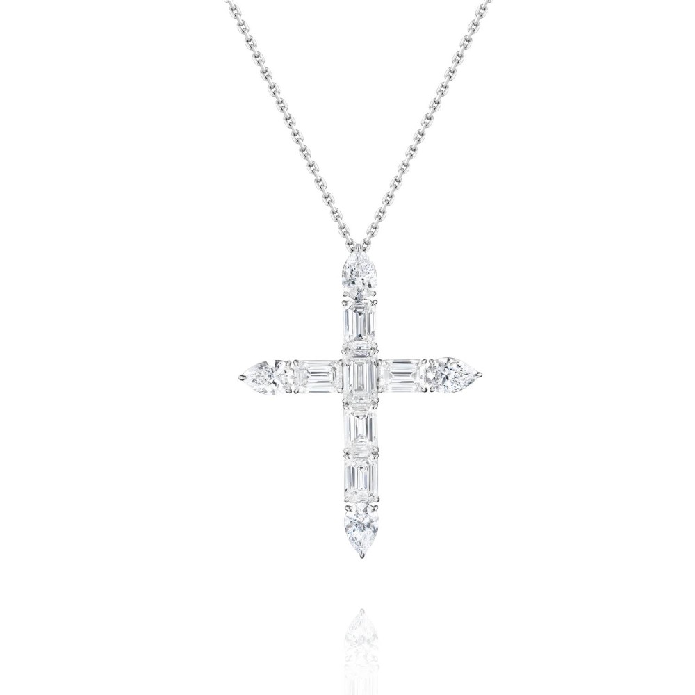 Necklace, 18-carat white gold with diamonds