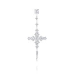 Earring, 18-carat white gold with diamonds