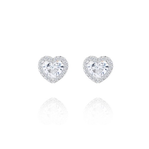 Earrings / Studs, 18-carat white gold with diamonds