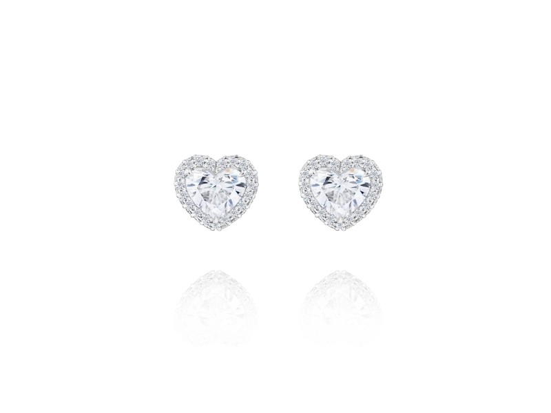 Earrings / Studs, 18-carat white gold with diamonds