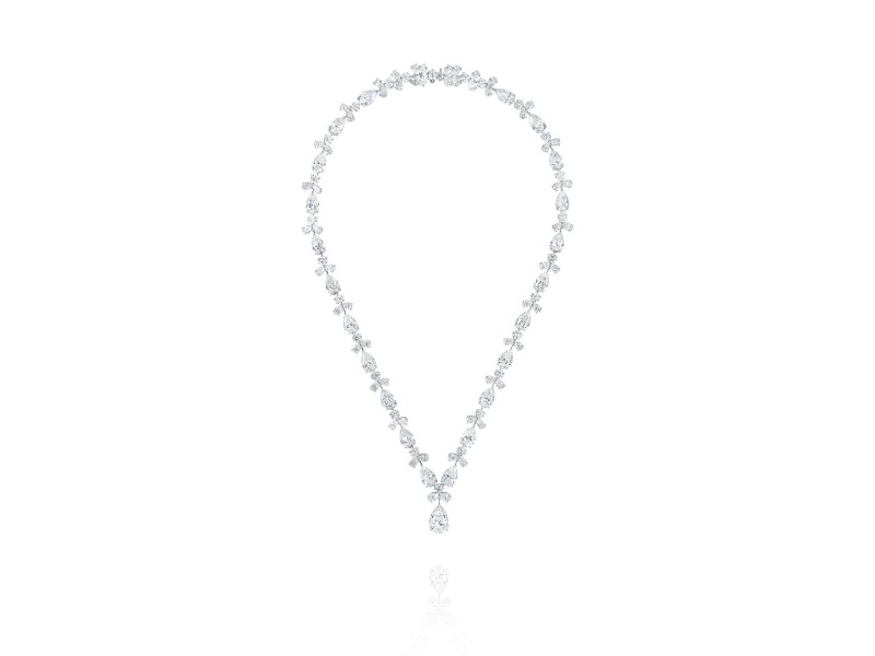 Necklace, 18-carat white gold with diamonds
