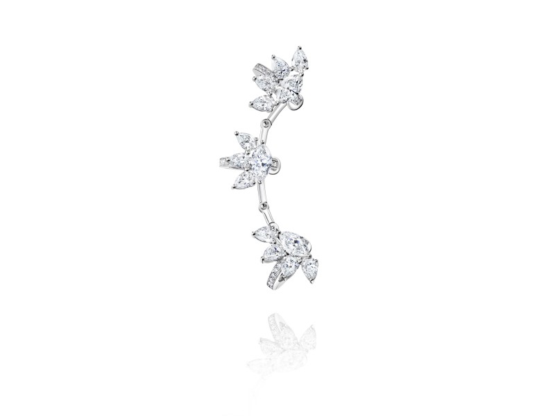 Kaff earring, 18-carat white gold with diamonds