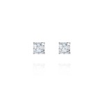 Stud earrings, 18-carat white gold with diamonds Stud earrings, 18-carat white gold with diamonds