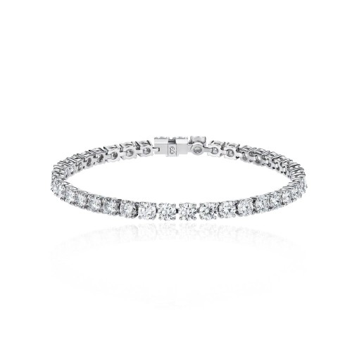 Bracelet, 18-carat white gold with diamonds