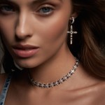 Choker, 18-carat white gold with diamonds