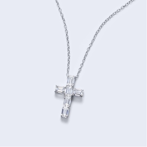 Колье, Белое золото 750 пробы с бриллиантами