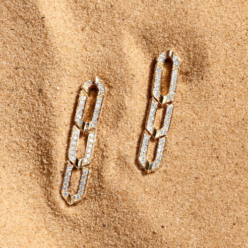 Earrings, 18-carat yellow gold with diamonds Earrings, 18-carat yellow gold with diamonds