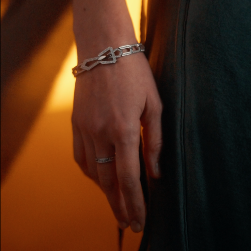 Bracelet, 18-carat white gold with diamonds Bracelet, 18-carat white gold with diamonds