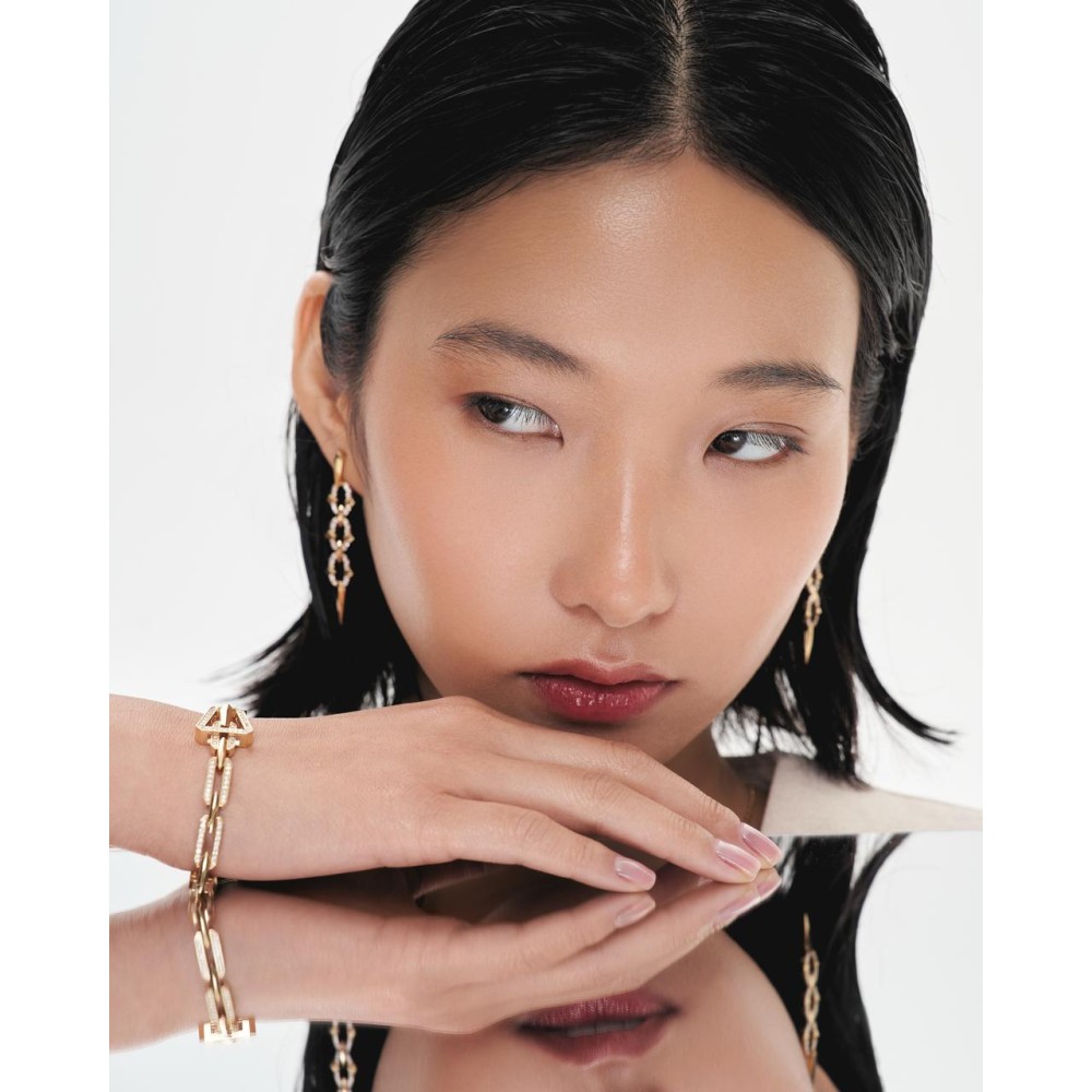 Браслет, Розовое золото 750 пробы с бриллиантами