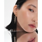 Серьги, Желтое золото 750 пробы с бриллиантами