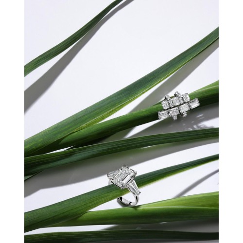 Кольцо, Белое золото 750 пробы с бриллиантами