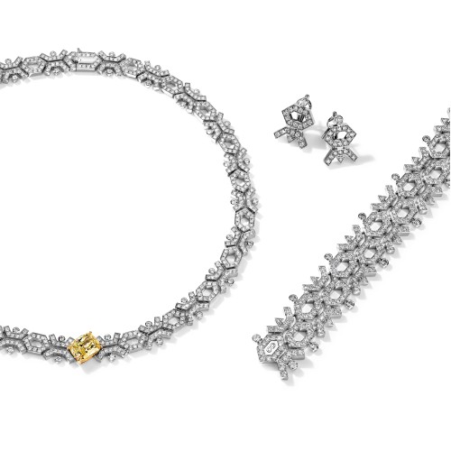 Браслет, Белое золото 750 пробы с бриллиантами