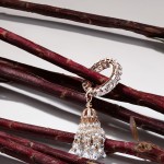 Ring "Tassel", 18-karat rose gold with diamonds