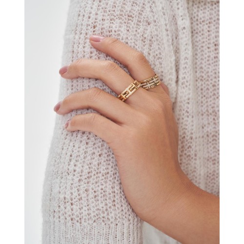 Кольцо, Желтое золото 750 пробы с бриллиантами