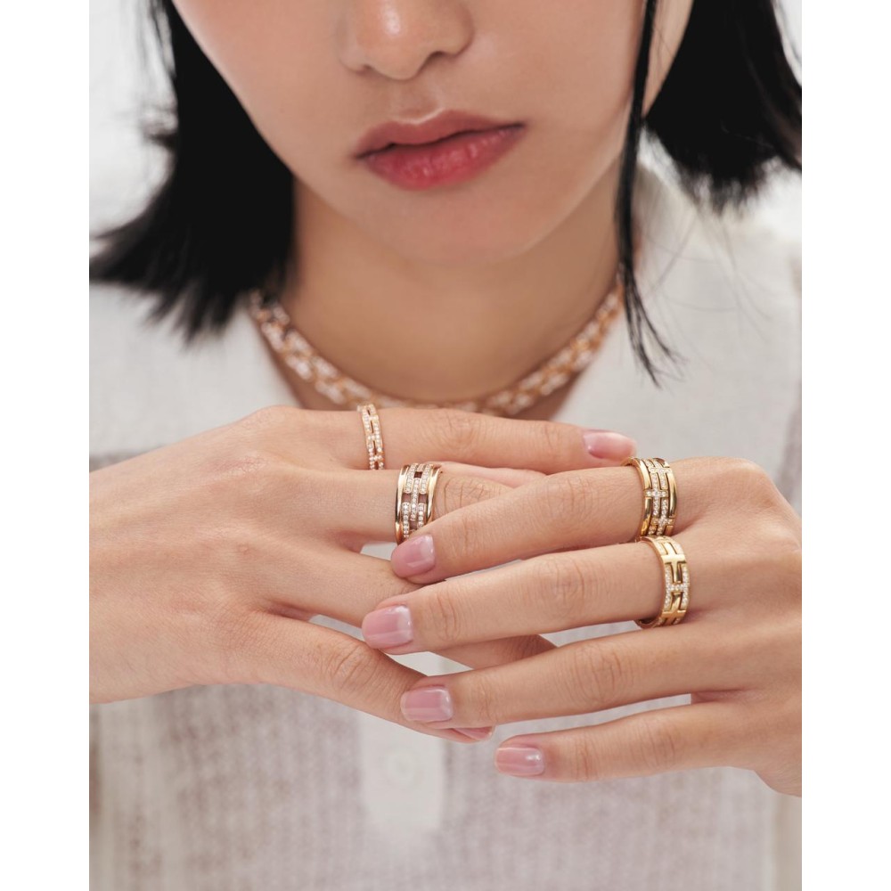 Кольцо, Желтое золото 750 пробы с бриллиантами