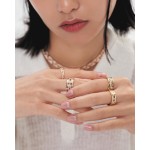 Кольцо, Желтое золото 750 пробы с бриллиантами