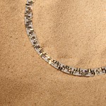 Necklace, 18-carat yellow gold with diamonds