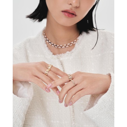 Кольцо, Розовое золото 750 пробы с бриллиантами