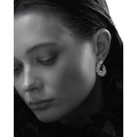 Серьги, Белое золото 750 пробы с бриллиантами