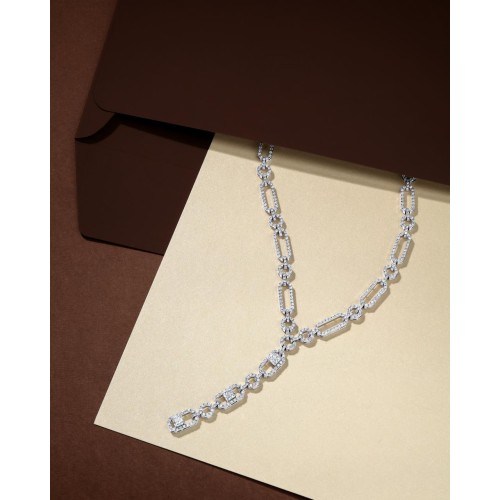 Колье, Белое золото 750 пробы с бриллиантами