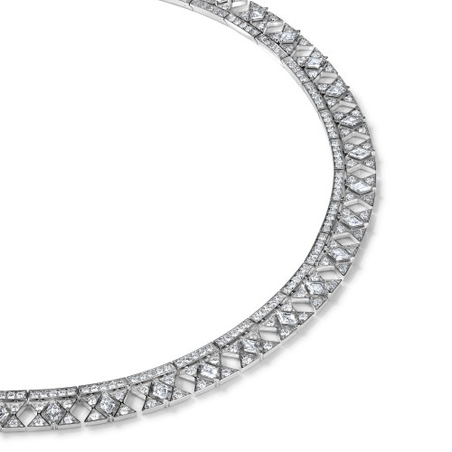 Necklace, 18-carat white gold with diamonds Necklace, 18-carat white gold with diamonds