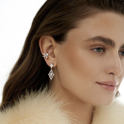 Earring Kaff, 18-carat white gold with diamonds Earring Kaff, 18-carat white gold with diamonds
