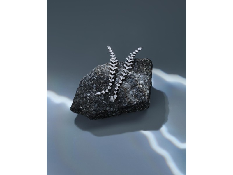 Серьги, Белое золото 750 пробы с бриллиантами