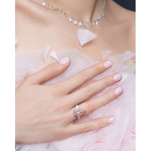 Колье, Белое золото 750 пробы с бриллиантами