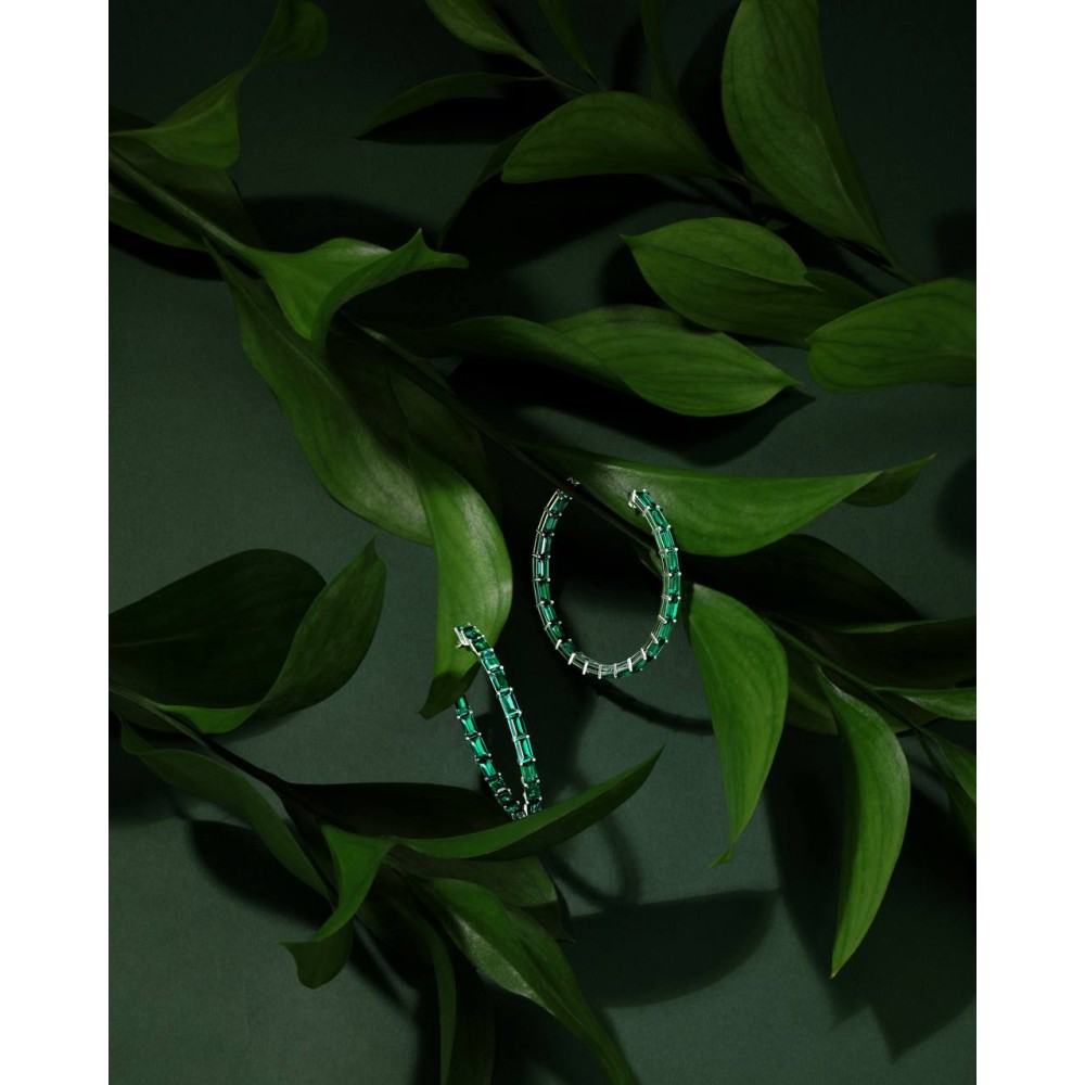 Серьги, Белое золото 750 пробы
