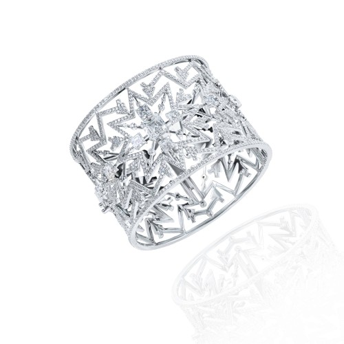 Bracelet, 18-carat white gold with diamonds