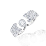 Ring, 18-carat white gold with diamonds