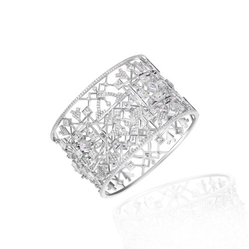 Bracelet, 18-carat white gold with diamonds