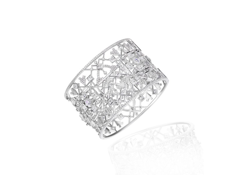 Bracelet, 18-carat white gold with diamonds