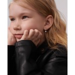 Children's earrings, 18-carat white gold with diamonds