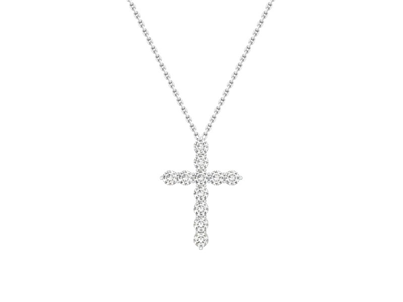 Necklace, 18-carat white gold with diamonds